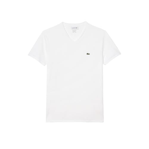 Lacoste Men's Short Sleeve V-Neck Pima Cotton Jersey T-Shirt