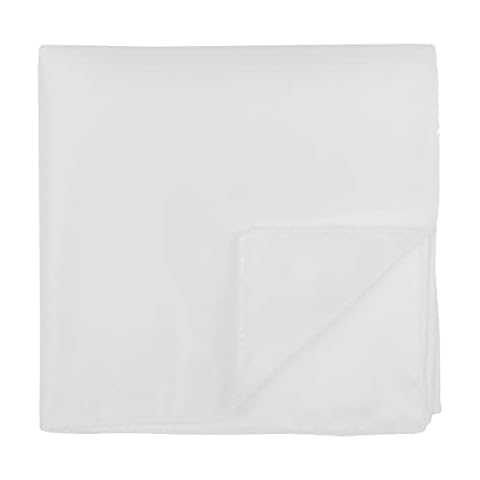 Abel & Burke White Pocket Square Formal Wedding Pocket Handkerchief 24cm Multiple Colours Cover