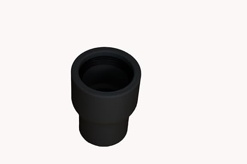 Adapter für Luft Absaugschlauch | Staubsaugerschlauch zum Aufschrauben - Werkstattabsaugung (DN50 mit HT Muffe, 35mm Schlauch Innen Durchmesser)