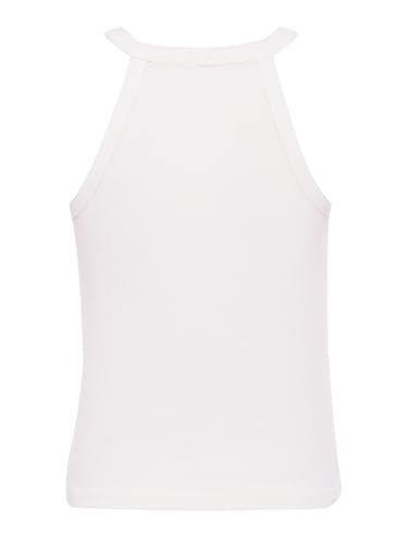 Kids Girls Vacation Essentials Tops Ribbed Halter Crop Vest in Solid Shade Sleeveless Beach Picnic Outfits4