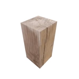 Cube chêne massif 45 meuble stable pour objets lourds et déco