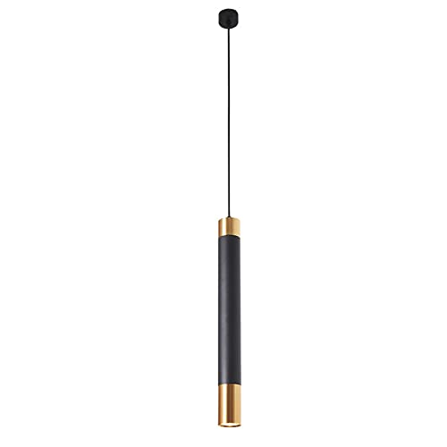 Lámpara led mini tubo cilíndrico RAGGZZ negra de techo para barra y pasillo