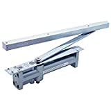 Hydraulic Double Speed Aluminium Concealed Pelmet Arm Door Closer Premium Heavy Duty for Residential/Commercial Purpose with Fitting Set (Silver). Weight Capacity: 30kg- 80kg