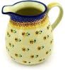 Polmedia Polish Pottery Pitcher - Sunshine Kiss Pattern Handmade in Boleslawiec Poland by Ceramika Artystyczna + Certificate of Authenticity