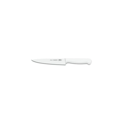 Image of TRAMONTINA Professional Chef Knife 20 cm | Sub-Zero Treated Stainless Steel Blade | Antimicrobial Polypropylene Handle | Heavy-Duty Meat Cutting & Butcher Knife | White