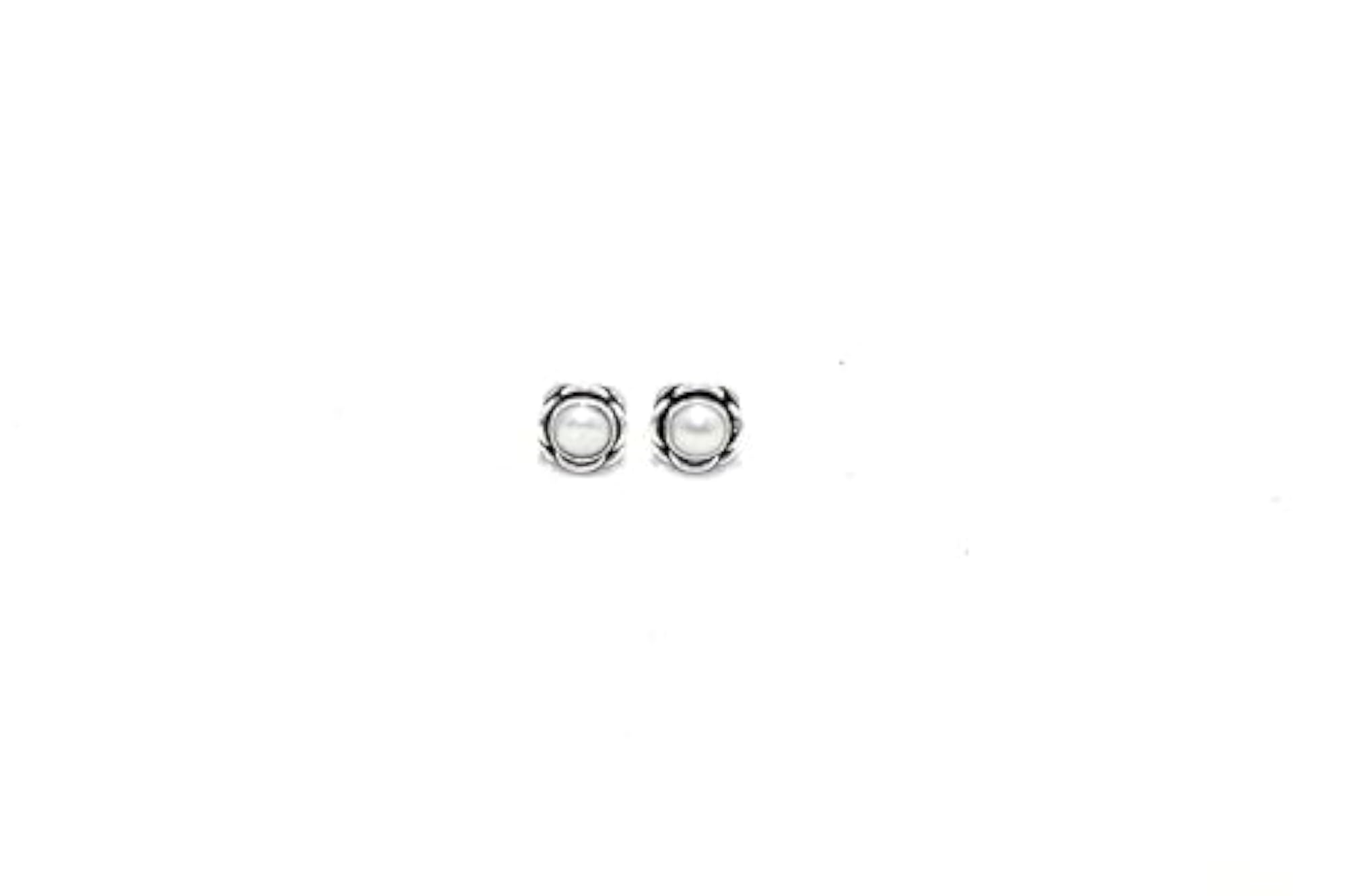 Women's 925 Sterling Silver Freshwater Pearl Gemstone Stud Earrings