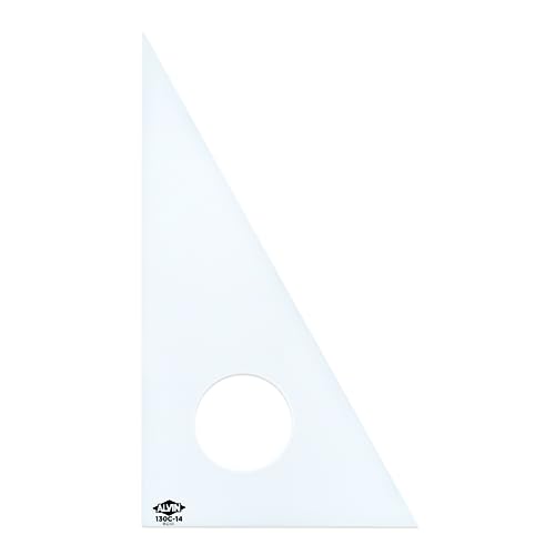 Image of ALVIN Clear Professional Acrylic Drafting Triangle 30 /60 Degrees 14 inch Model 130C-14 Multipurpose Tool for Drafting, Design, and Architecture, Great for Machining and Woodworking - 14 inches