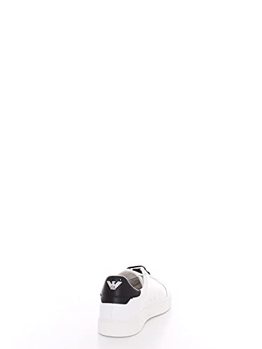 Emporio Armani Drilled Logo Sneakers, 11 White #TOP4