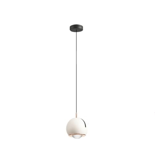 Suspension cuisine îlot globe noir avec éclairage LED trois couleurs réglables