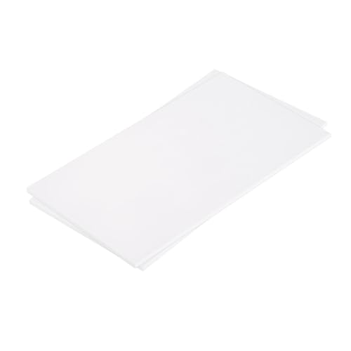 MECCANIXITY ABS Plastic Sheet 7 Inch x 4 Inch x 0.08 Inch ABS Styrene Sheets for Building Model DIY Crafts Panel White 2 Pcs