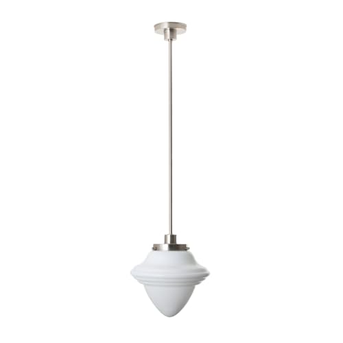 Lampe suspendue Acorn Large 20's nickel mat à diffusion lumineuse optimale