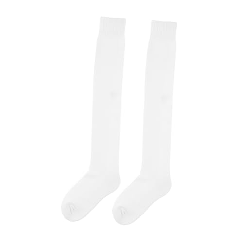 BESPORTBLE Men's Over Calf Socks White Fencing Socks Compression Elastic Breathable for Men Youth Women