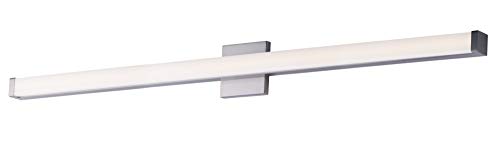 Image of Maxim Lighting Spec Vanity 48 inch 1-Light Bath Vanity Light | Satin Nickel Aluminum Finish | Pmma Acrylic Shade | Contemporary Indoor Light Fixture | Ideal for Bathrooms & Powder Rooms | 52008SN
