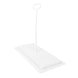 Cabilock Hocktoilettendeckel Kunststoff mit Griff Geruchshemmend Bruchfest Werkzeuglose Montage Kompatibel für Öffentliche Toiletten Weiß