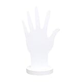 Baoblaze Frauen Schaufensterpuppen Handschmuck Display Halter Holzarmbandhandschuhe Ringe Ausstellungsständer für Einzelhändler Online -Exponate Kommode Top, Weiß