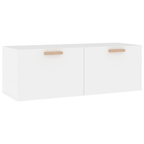 vidaXL Armario de Pared Aparador Mueble Dormitorio Entrada Almacenaje Estante Cajón Flotante Salón Doméstico Madera Contrachapada Blanco