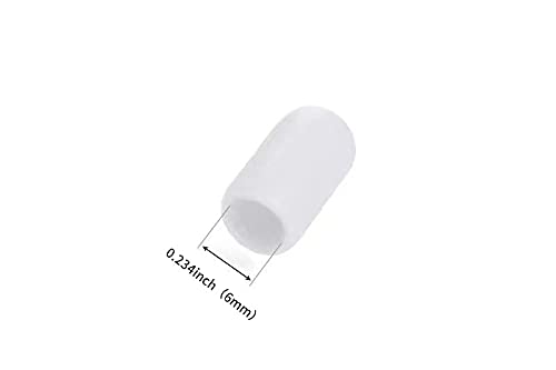 Screw Thread Protectors Compatible With Hurricane Shutters White(0.234" X 1"/100 Pcs) #TOP2