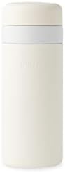 W&P Porter Insulated Bottle 16 oz | Clean Taste Ceramic Coating for Water, Coffee, & Tea | Wide Mouth Vacuum Insulated | Dishwasher Safe, Cream