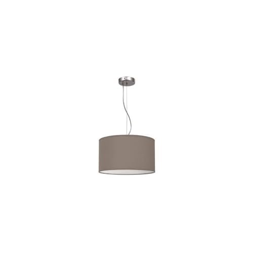 Colgante de luz E27 marrón topo moderno, lámpara decorativa de techo para interiores