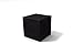 Kloris Cubo Sgabello tavolino quadrato cm 35x35x35 GRAFITE polietilene per giardino e interni Made in Italy immagine