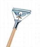 Rubbermaid Commercial Products Invader Side Gate Wet Mop Handle, 60-Inch, Hardwood with Steel Head, Heavy Duty Mop Head Replacement for Industrial/Household Floor Cleaning, Pack of 12