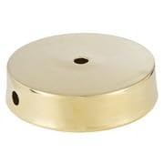 Image of B&P Lamp Unfinished Solid Brass Disc Lamp Base, 4 Inch Diameter, Modern Style, 1 /8F Center Hole, Wire Way Hole