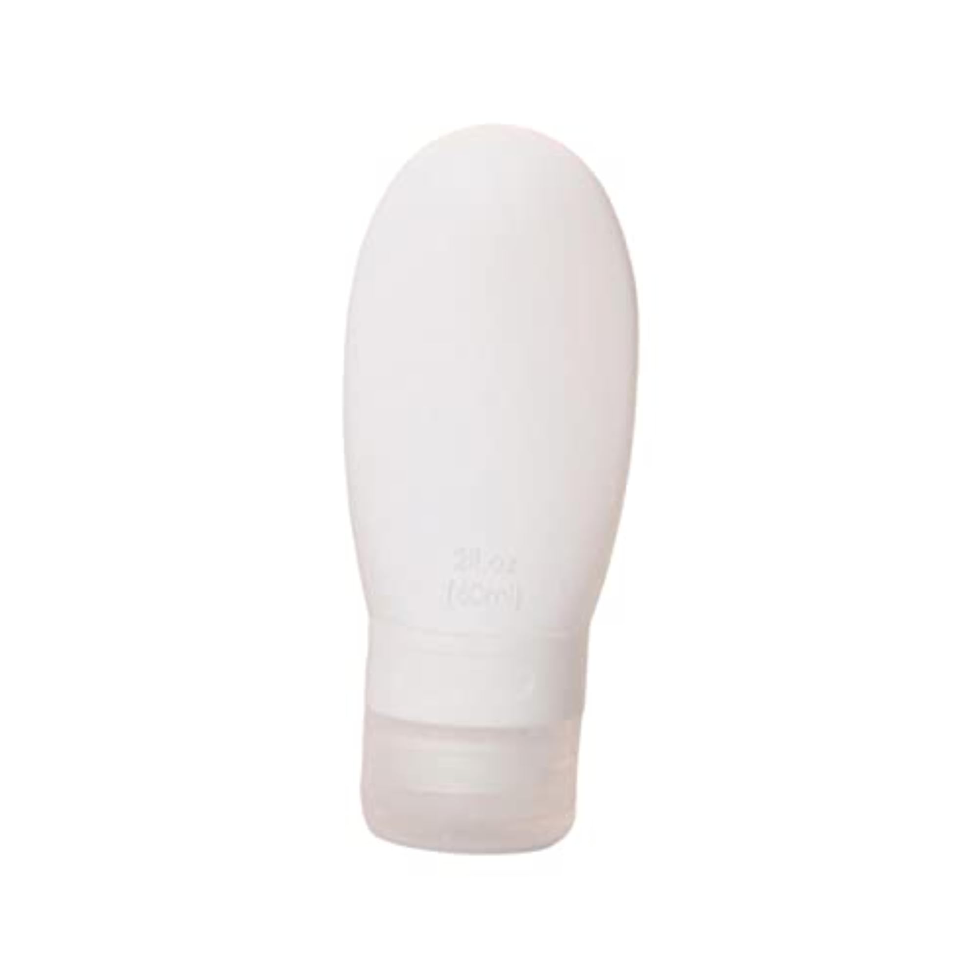 2x Silicone Travel Bottle Refillable for Body Wash & Conditioner, White