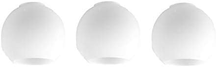 Set of 3 - Small Classic Style White Glass Oval Arco-Shaped Dome Ceiling Lamp Pendant Light Shades