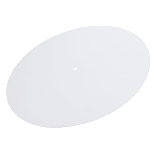 VANZACK Static Wool Turntable Mat White Slipmat for Record Players Vibration Non Slip Design for Optimal Playback Durable and for Vinyl