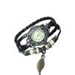 Produktbild Meigold Retro Schmetterling Weben Uhren für Damen Uhrenarmband Mode Lässig Uhren (Schwarz)