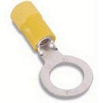 10RC-14X, Ring Tongue Terminal 10-12AWG Copper Yellow 29.46mm Electro Tin (25 Items)