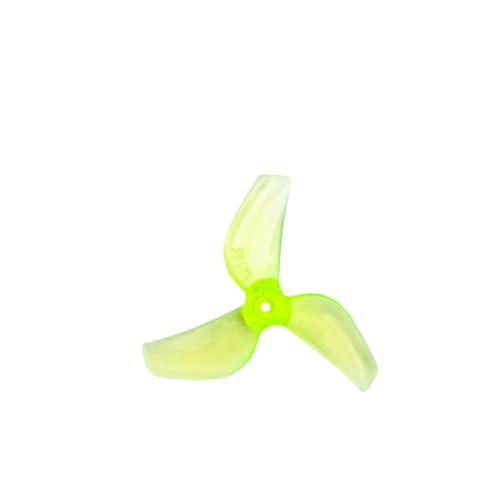 4ペア 8個 1219S 3ブレード超軽量プロペラ FPV Tinywhoop ドローン 0702 29000KV DIYパーツ用(Clear Green 1mm)