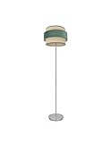  FABRILAMP Pie De Salon Reyes 1xe27 Cromo/natural-verde 160x40x40 cm
