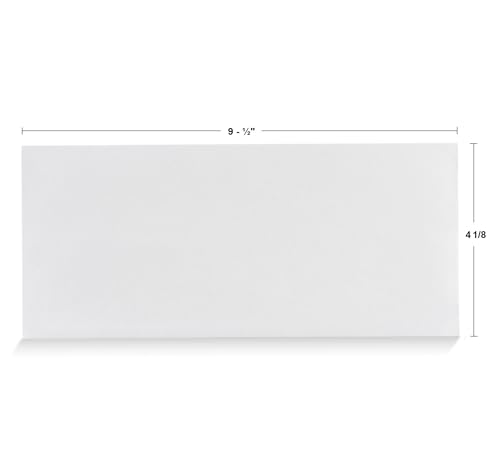 Image of Aimoh #10 Security Self Seal Envelopes - 200 Qty |No Window, EnveGuard, 4⅛ x 9 inch, White, 24 LB, 200 Count (34100-2)
