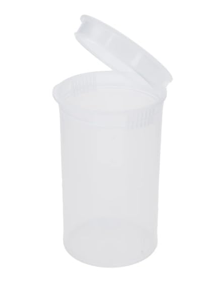 Clear Plastic Child-Resistant Squeeze Bottle, 1 x 19 Dram (80ml), Medical Grade, Pop Top Cap - FDA Approved Medical Grade Container for Pills/Medicine, DIY Tools, Cosmetic Samples and Tobacco Stash