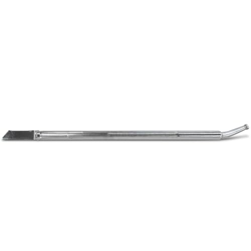 US Cargo Control Chrome Combination Winch Bar with Square Head, Steel Cargo Bar with No-Slip Grip, Square End and Angular Tip Works for Flatbed Trailer Winches and Lever Binders, Chrome, 35 Inches
