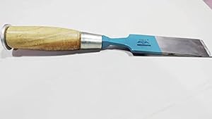 GENERIC Steel Blade Chisel With strong Wooden Handle, Striking Head for Heavy Duty Carpentry Works - (Chisel size 4 x 30 cm; 2mm blade)