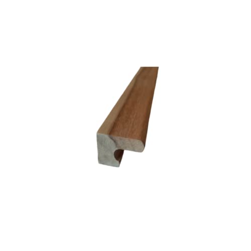 Image of Long Unfinished Wardrobe Pull Handle 2532 Teak Wood (42 Inch)