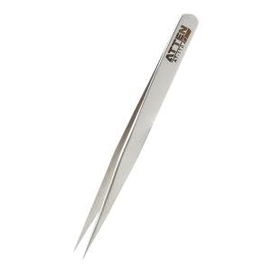 AttenStainless Steel Tweezers AT-110 Series – Round Tip Pointed Precision Tool for Electronics and Crafting
