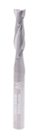 Whiteside RU2100 Spiral Upcut Straight Router Bit: 1/4 Inch Cutting Diameter, 1/4 Inch Shank, 1 Inch Cutting Length