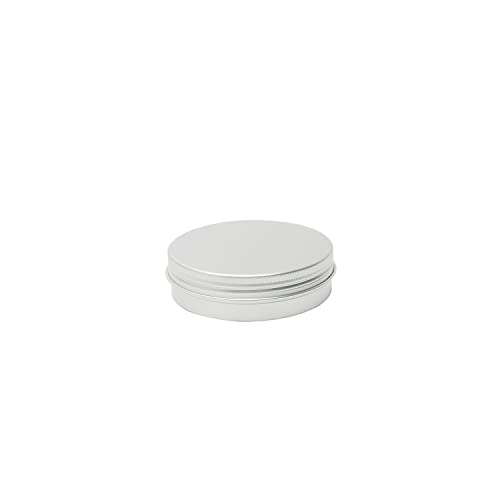 Image of Othmro 6Pcs 3.4oz Metal Round Tins Aluminum Tin Cans Jar Refillable Containers 100ml Tin Cans Tin Container Bottle with Screw Lid for Salve Spices Lip Balm Tea Candies Silver 83x23mm