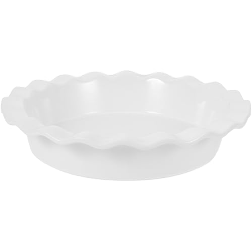 HOLIDYOYO Ceramic Pizza Pan Round Baking Dish Non-stick Oven Safe 12 Deep Pie Plate Set of 2