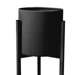 Image of Bee Creative Metal Plant Stand - A Durable and Stylish Display for Your Plants and Home Decor - Three Height Options - Metal Powder-Coated (BLACK)