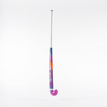 GRAYS Riptide Ultrabow Junior Wooden Hockey Stick - Pink/Blue (32")