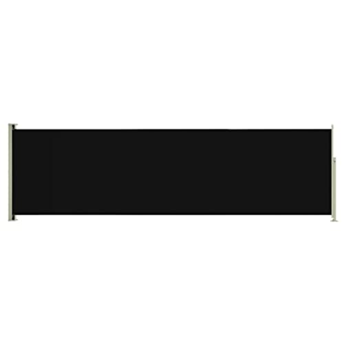 Preisvergleich Produktbild vidaXL Seitenmarkise Ausziehbar Sonnenschutz Sichtschutz Windschutz Seitenwandmarkise Seitenrollo Markise Balkon Garten Terrasse 180x600cm Schwarz