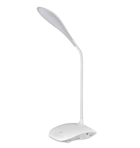 MEIZHITU Lampara Mesita Noche Lectura Lámpara De Escritorio LED De Protección Ocular, USB Recargable, Control Táctil, 3 Modos De Iluminación, 360 Ajustable Moderno Estudio Oficina Luz Nocturna