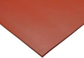 R031121255 High Temp FDA 12" x 12" Red Silicone Rubber Sheet 1/32" thick - 55 durometer