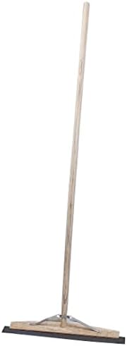 Easy Shopping® 60cm Wide Rubber Floor Squeegee Wiper Wooden Handle for Cleaning Wet Dry Floors Rooms Kitchen Bathroom Homes Office Garden Mop