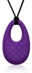 Siliconies Egg Pendant - Silicone Necklace (Teething/Nursing/Sensory) (Plum-Purple)
