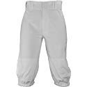 Alleson Adult Relaxed Fit - 2 Color Open Bottom Baseball Pants - White/Scarlet - Large